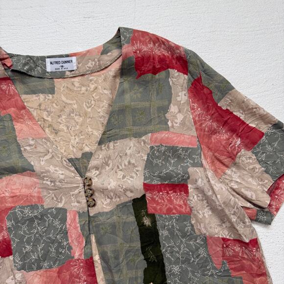 Reworked Vintage 90s Alfred Dunner Short Sleeve Cardigan, Size 18 - Picture 2 of 6